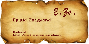 Együd Zsigmond névjegykártya
