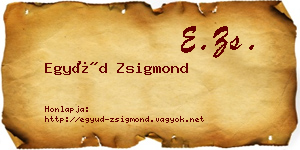 Együd Zsigmond névjegykártya