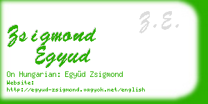 zsigmond egyud business card